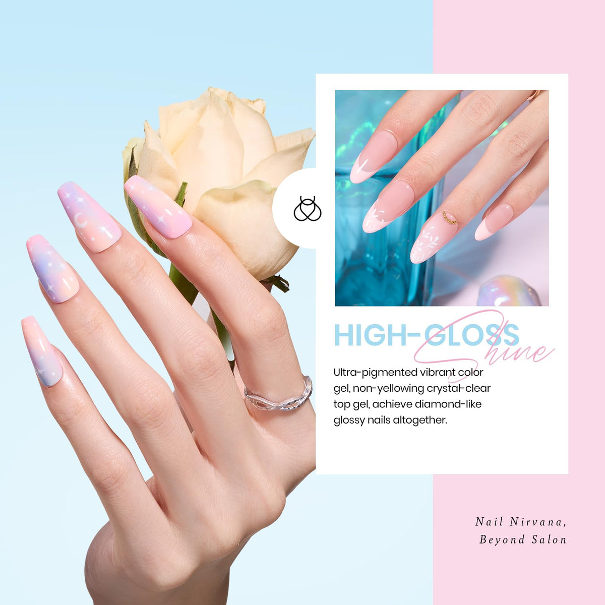 Beetles Gel Nail Polish Set, 63 PCS 55 Colors Gel Polish Kit with Base Coat
