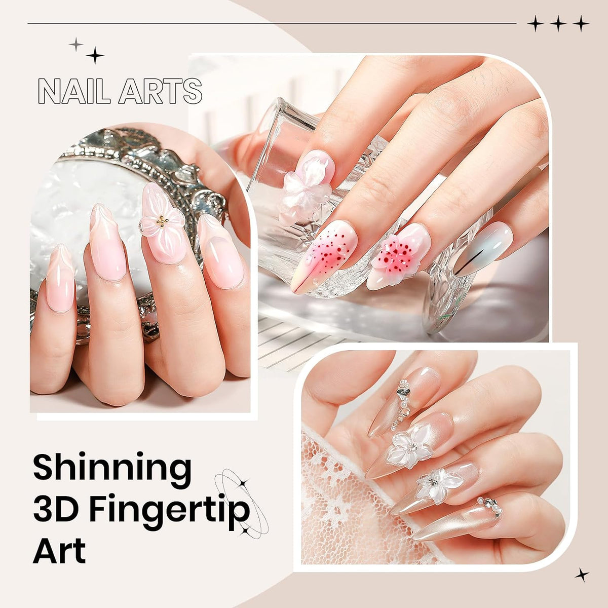 3D Gel for Nail Art, Clear 3d Sculpting Gel for Nail Art