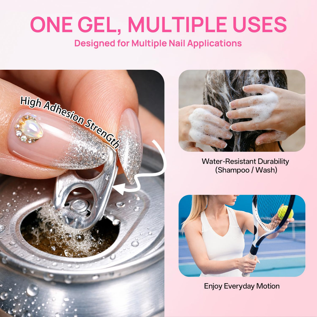 krofaue Extra Long Stiletto Nail Tips - False Clear Nais