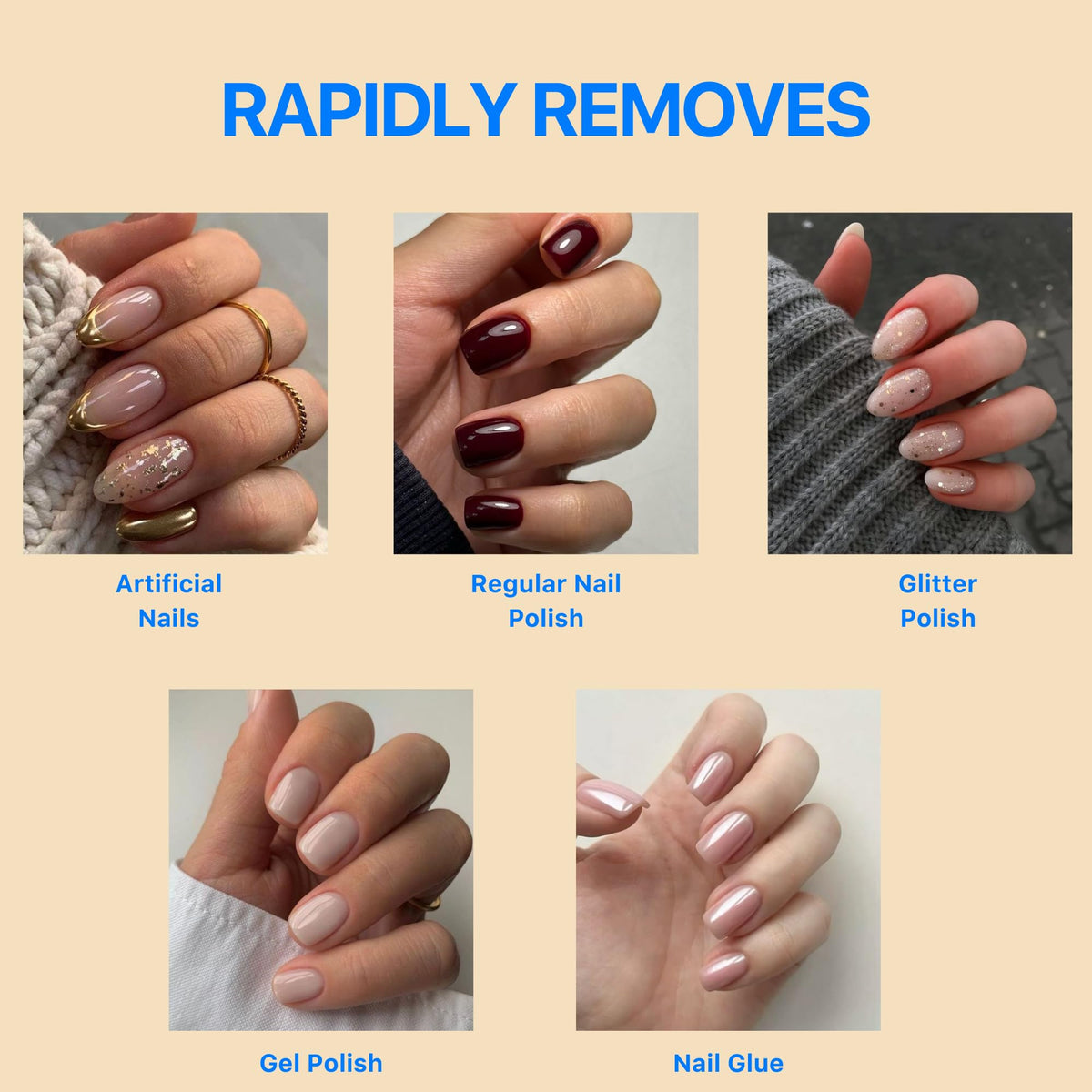 100% Pure Acetone Nail Polish Remover | Professional Quality | Easy To Use | Rapidly Removes Natural, Gel, Acrylic, shellac, and Glitter Nails | 8 Fl oz