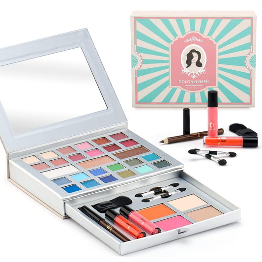 Color Nymph Makeup Kit for Teens Girls Beginners Travel Make up Set Green