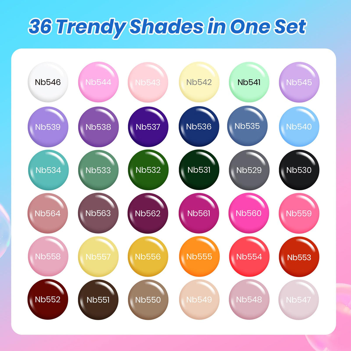 Beetles Cat Eye Gel Nail Polish Set, 36 Colors Magnetic Fall Gel Polish Kit