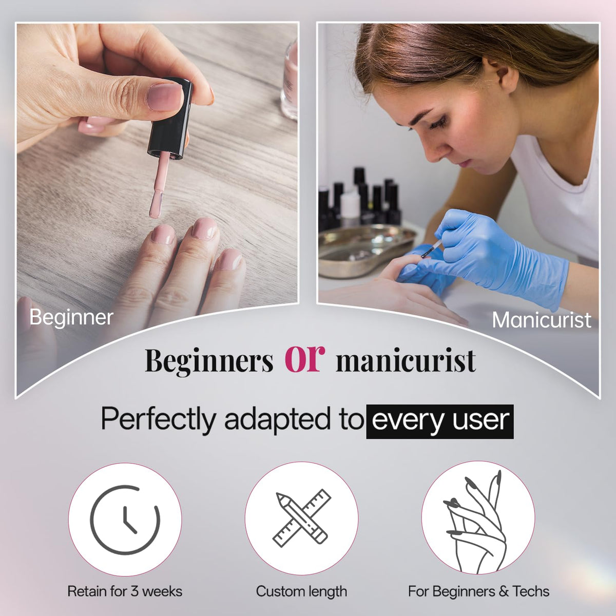krofaue Extra Long Stiletto Nail Tips - False Clear Nais