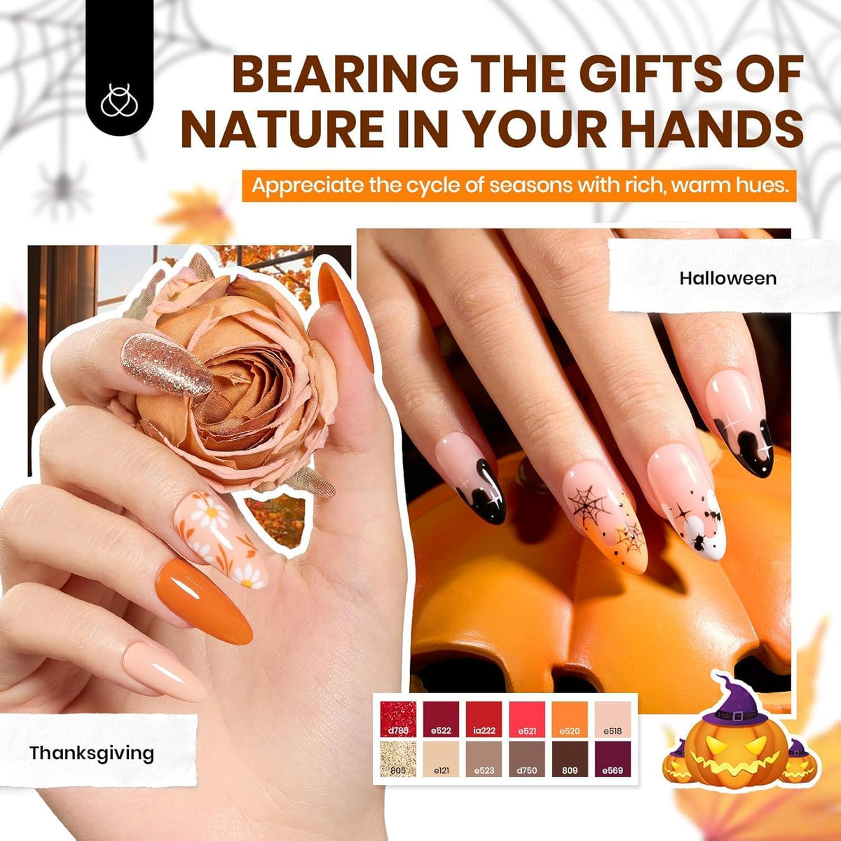 Beetles Cat Eye Gel Nail Polish Set, 36 Colors Magnetic Fall Gel Polish Kit