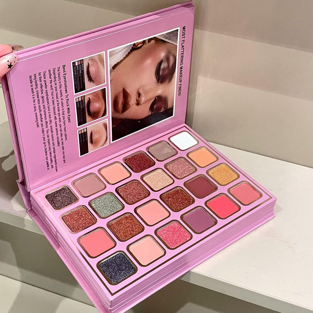 Hero Range 78-Color Professional Makeup Palette Book, Multi-Color Eyeshadow, Highlighter, Blush, Lipstick Set, Portable Travel All-in-One Collection with Glitter, Matte, Pearl Finishes