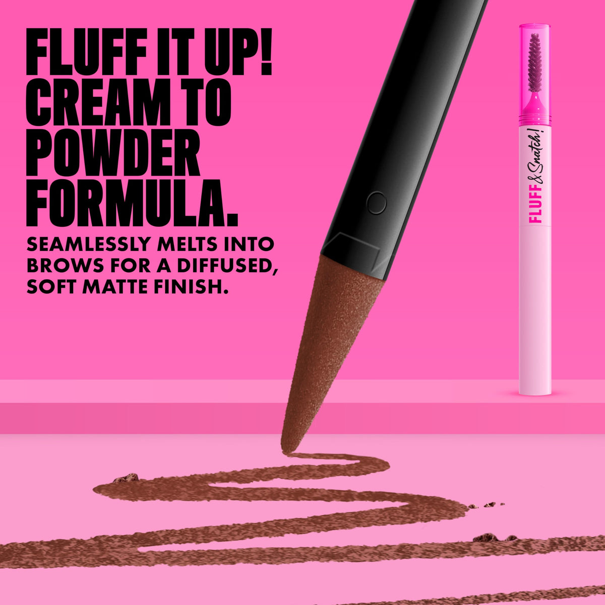 NYX PROFESSIONAL MAKEUP Fluff & Snatch Brow Powder Pen, Cream To Powder Eyebrow Pen For Soft, Defined Brows, Smudge and Transfer-Resistant Formula - Espresso
