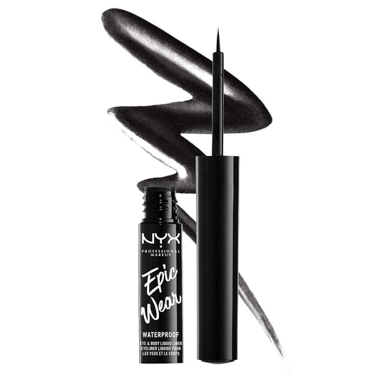 NYX PROFESSIONAL MAKEUP Epic Wear Liquid Liner, Long-Lasting Waterproof Eyeliner - Black