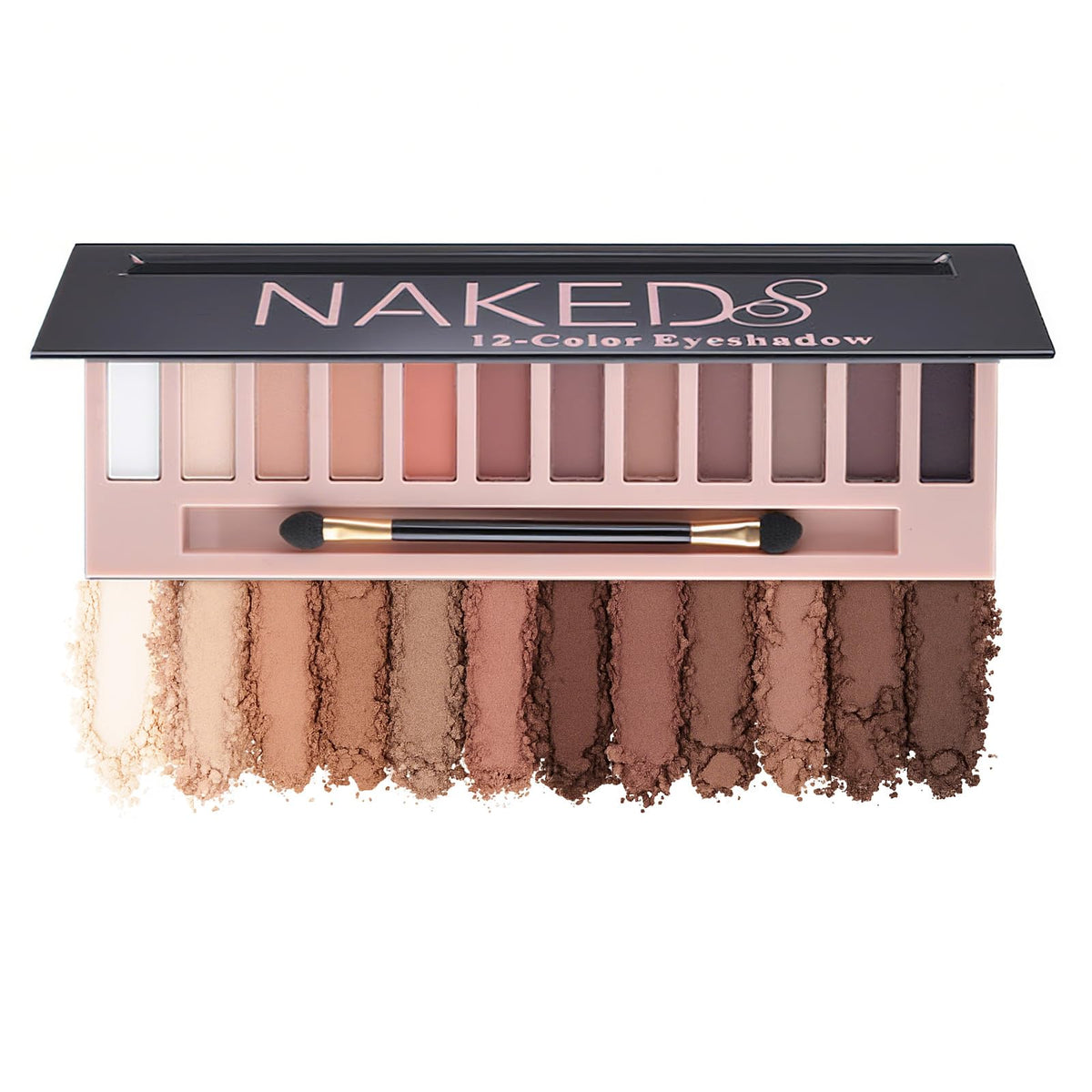 BOLOPER 2 Pack 12 Colors Makeup Nude Colors Eyeshadow Palette Natural Nude Matte Shimmer Glitter Pigment Eye Shadow Pallete Set Waterproof Smokey Professional Beauty Makeup Kit (2 PCS)