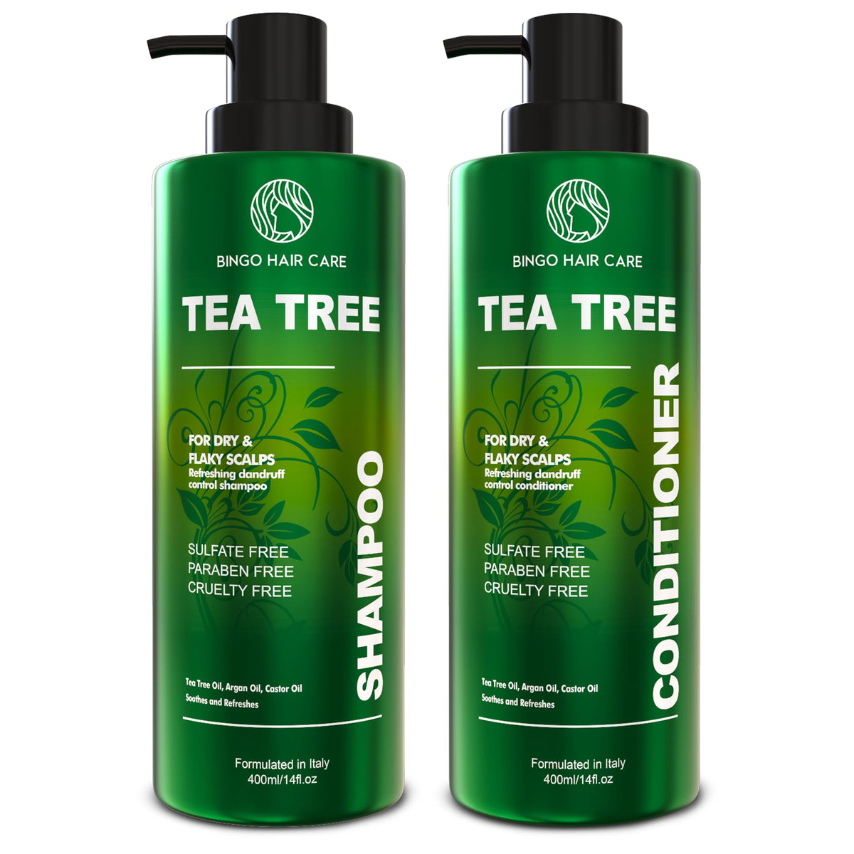 Curly Shampoo and Conditioner Set - Sulfate Free Moisturizing Formula - Deep Treatment for Curly and Permed Hair Women and Men - 14 Fl Oz (Set of 2)