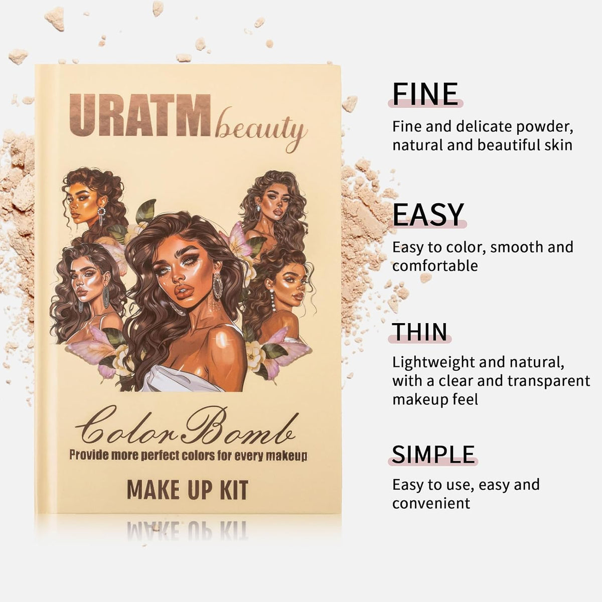 RoseFlower Make Up Set, Eyeshadow Blush Highlighter Contour Kit