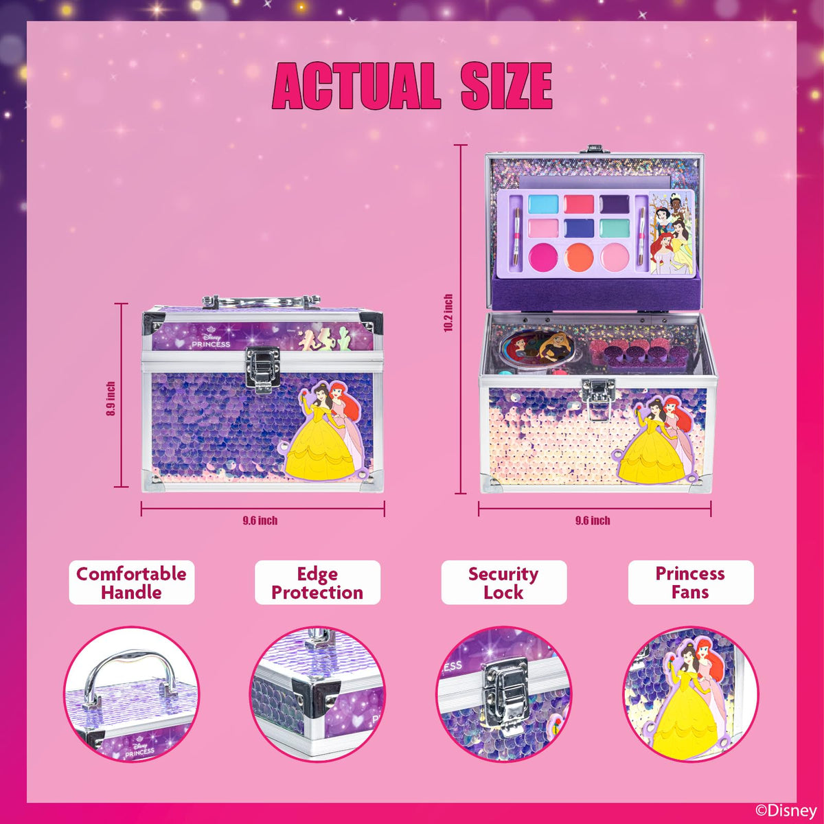 Hello Kitty Train Case Beauty Set with Washable Makeup, Ages 3+