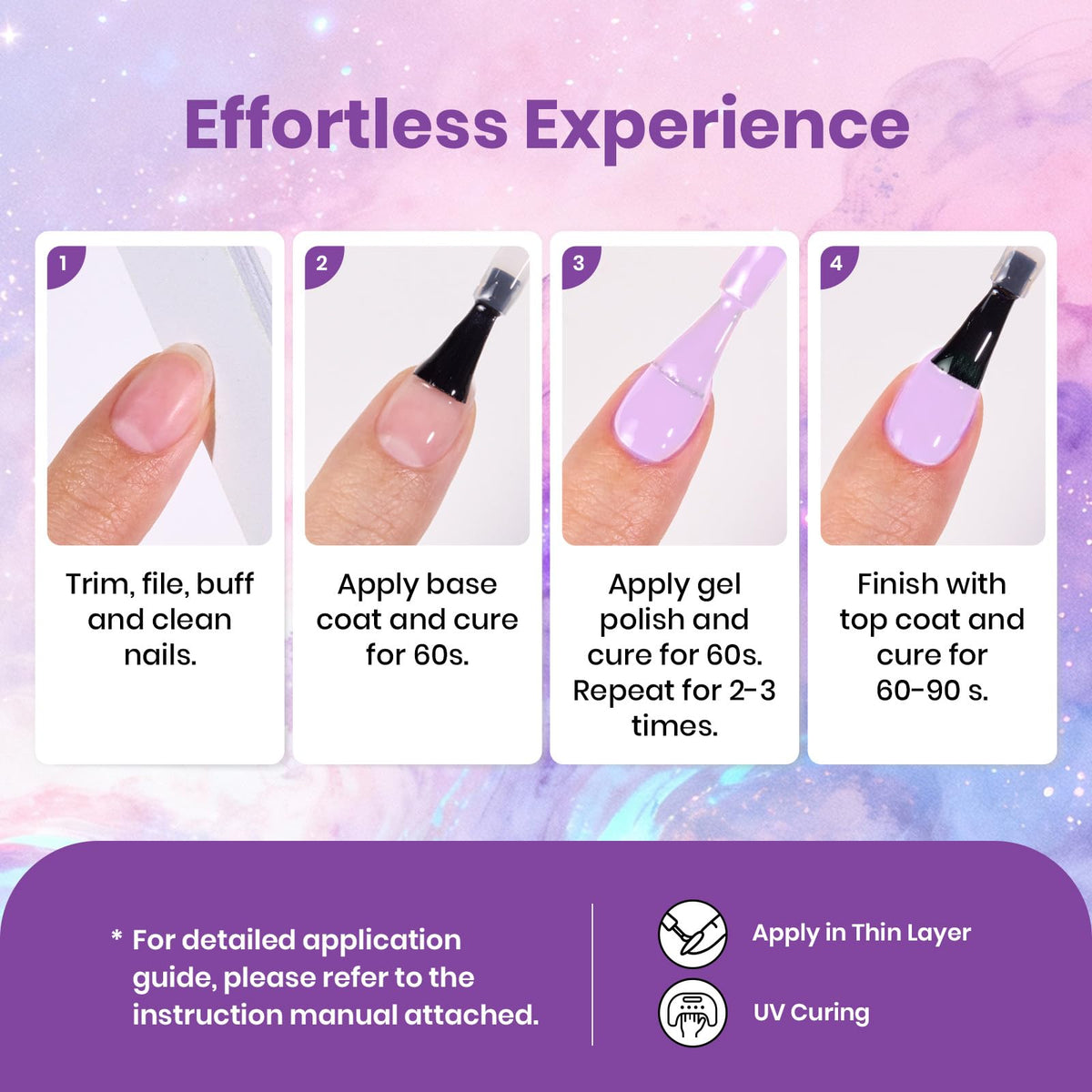 beetles Gel Polish Whispers of Love Jelly Gel Nail Polish Set, 6 Colors