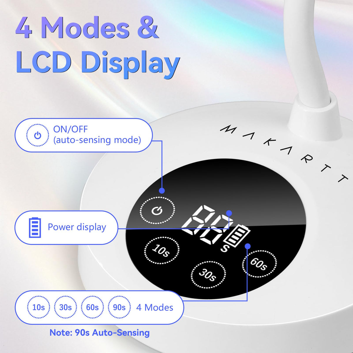 Makartt Cordless Gooseneck UV Nail Lamp for Gel-X Nails, Home DIY Use