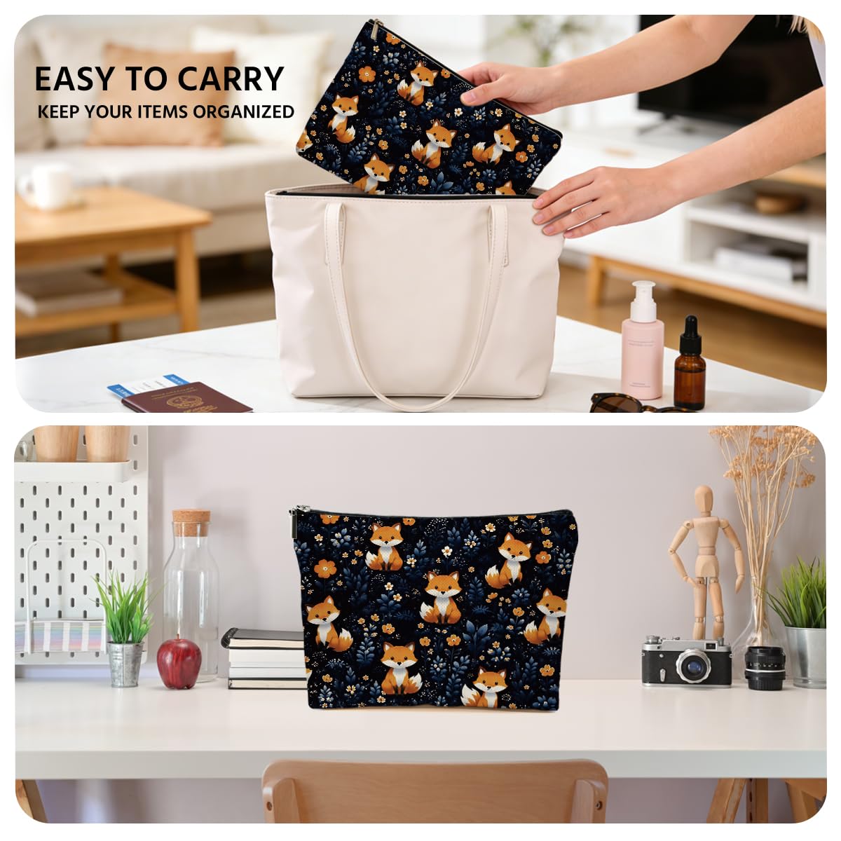 Funny Poisons Makeup Bag, Witchy Gifts Cosmetic Bag Travel Toiletry Bags