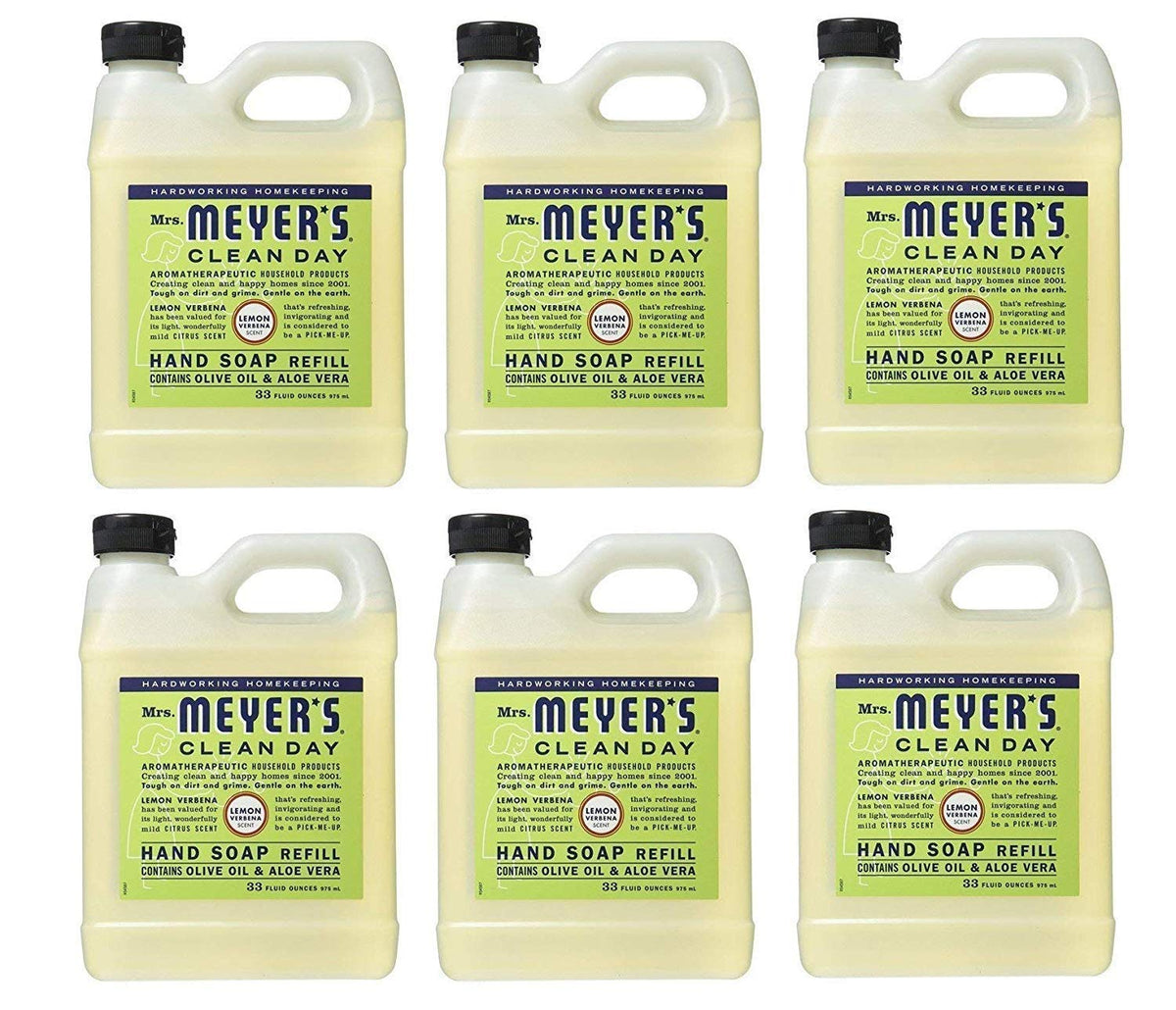 Mrs. Meyer's Clean Day, Hand Soap Refill, Lemon Verbena Scent, 33 Fl Oz