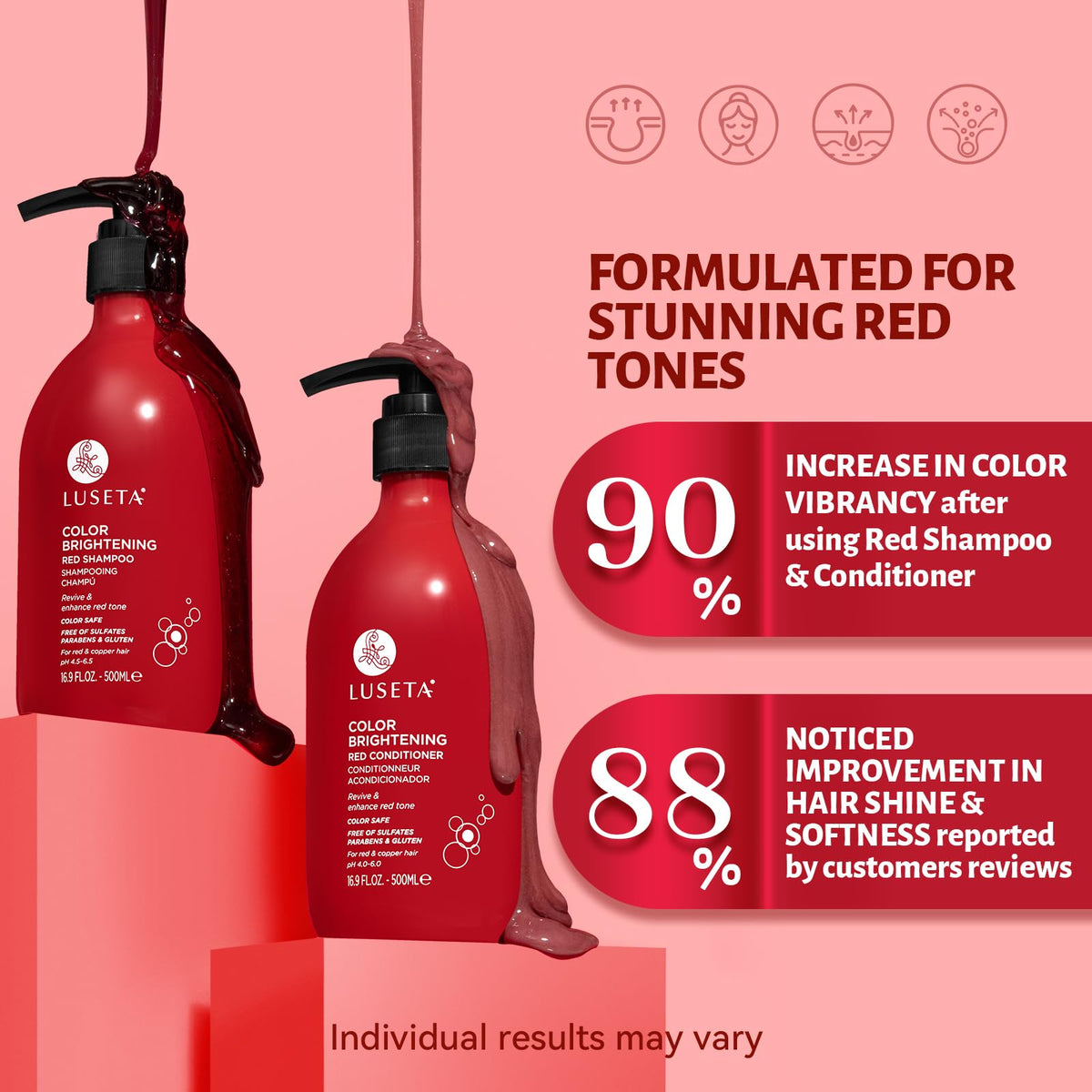 Luseta Rosemary Mint Shampoo and Conditioner Set for Hair Strengthening