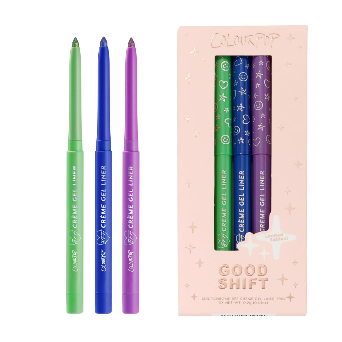 ColourPop Crème Gel Waterproof Chrome Eyeliner - 18HR Wear, Ultra-Pigmented Eyeliner Pencil with Matte & Metallic Finishes - Smudge-Proof, Vegan & Cruelty-Free - Power Trip (0.01 oz)