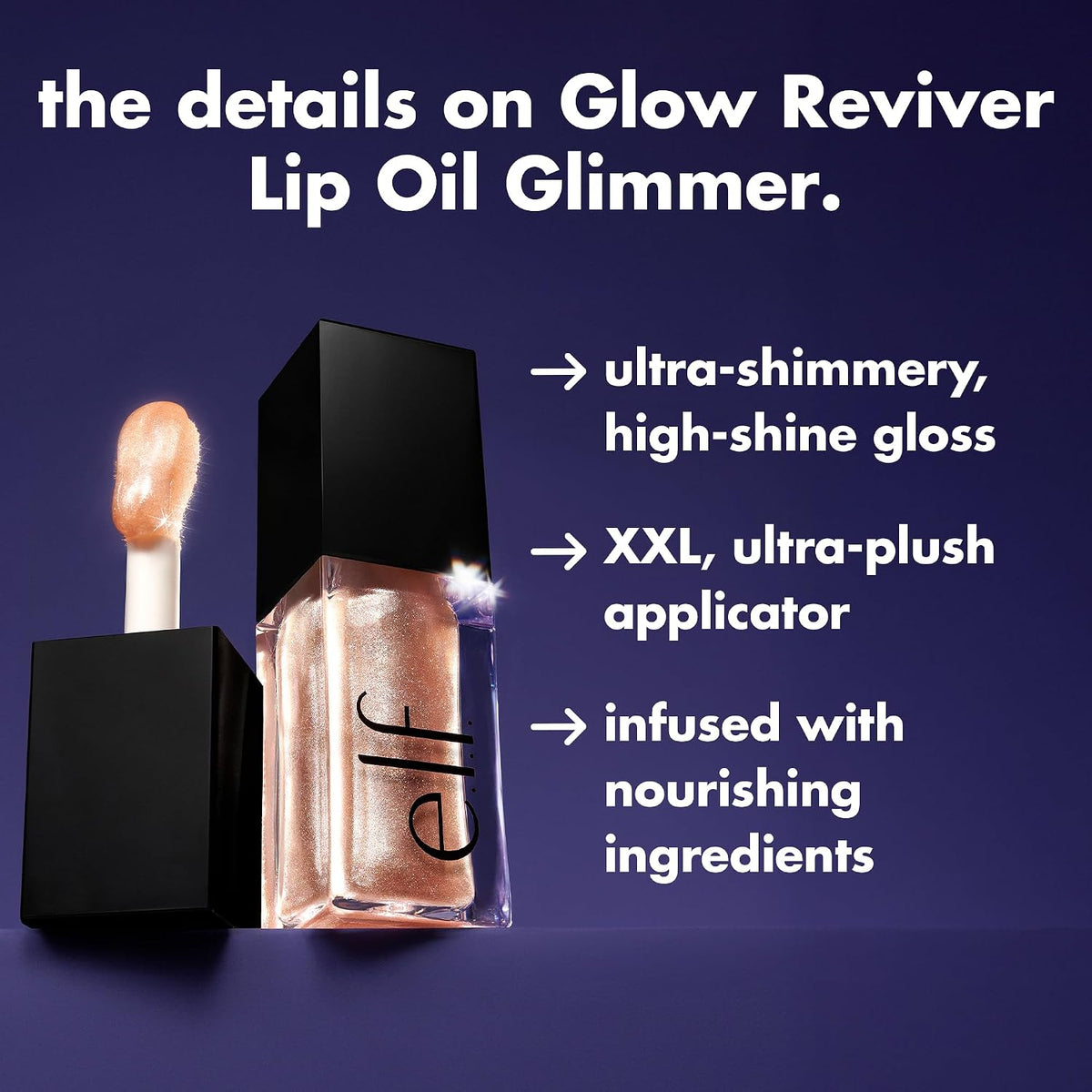 e.l.f. Glow Reviver Lip Oil Glimmer, Candy Coded