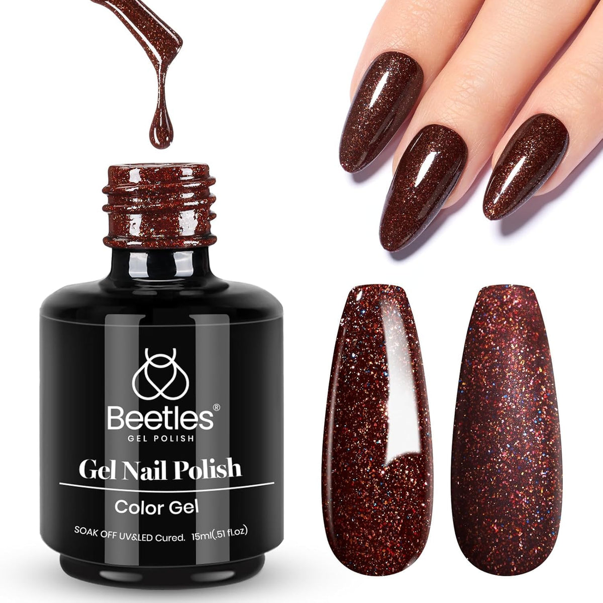Beetles White Gel Nail Polish, 1pc 15ml White Gel Polish