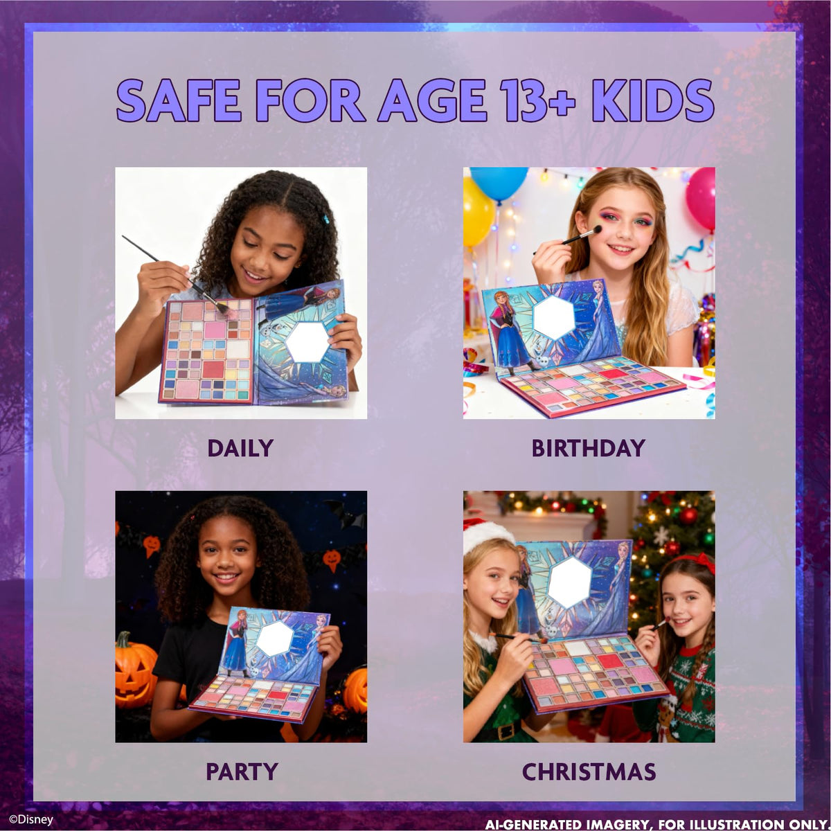 Alice in Wonderland 55-Well Face Palette, Eyeshadow, Ages 13+