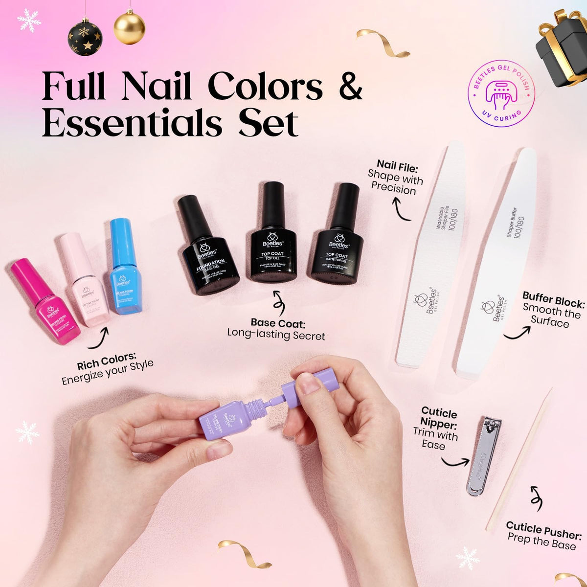 Beetles Fall Gel Nail Polish Set, 20 Colors Orange Yellow Brown