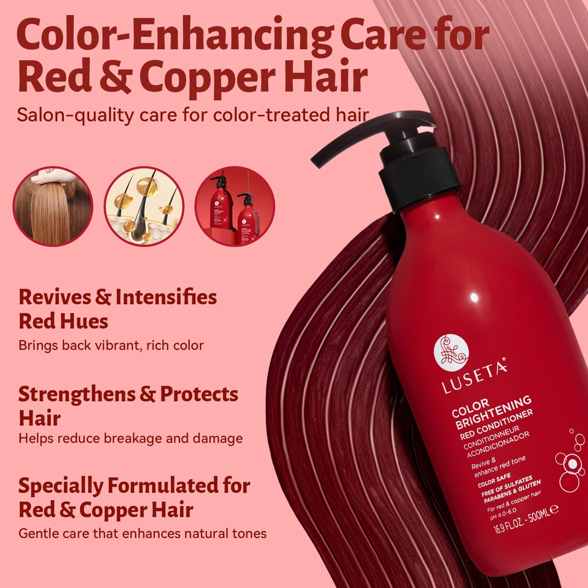 Luseta Rosemary Mint Shampoo and Conditioner Set for Hair Strengthening