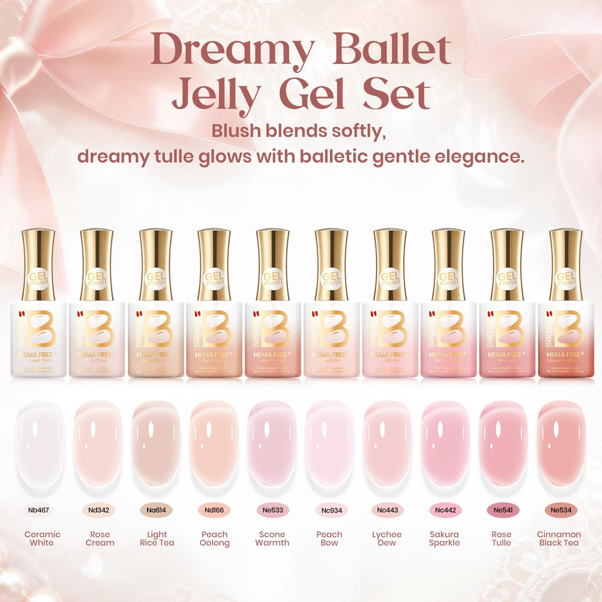 Beetles Fall Gel Nail Polish Set, 20 Colors Orange Yellow Brown