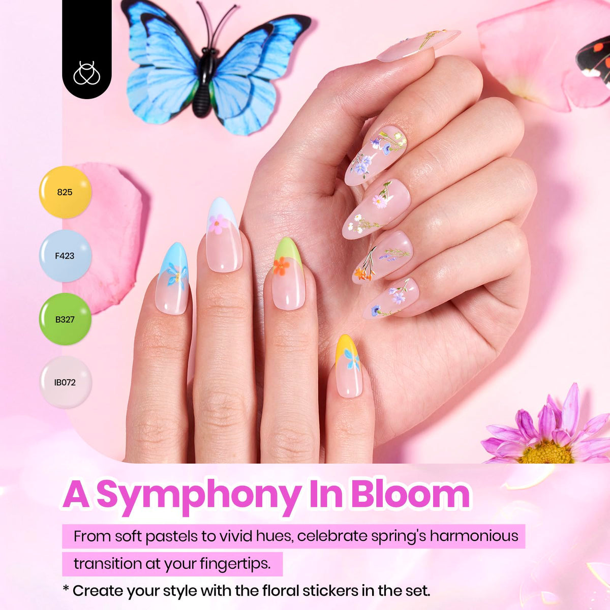 Beetles Gel Nail Polish Set, 63 PCS 55 Colors Gel Polish Kit with Base Coat