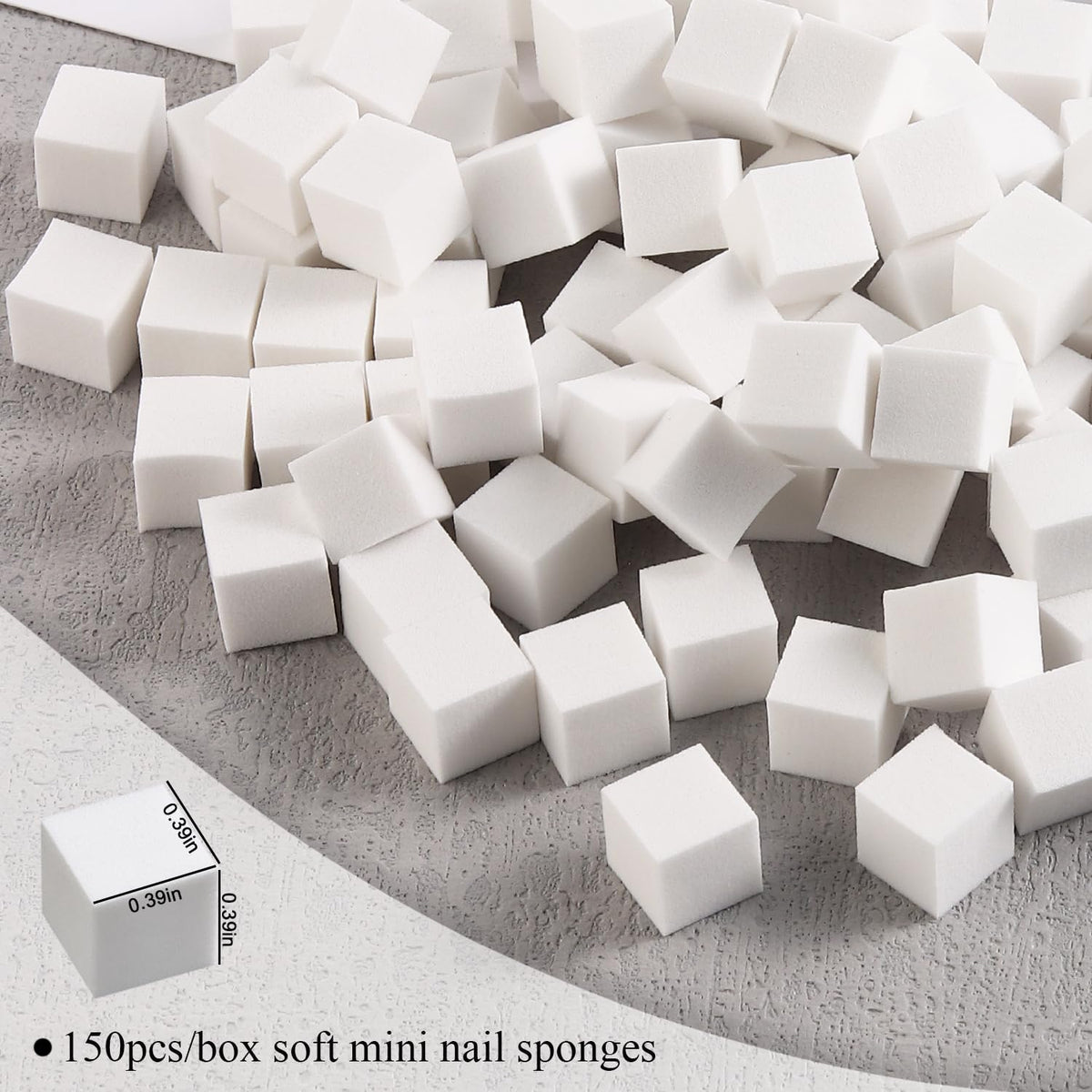Fcozpjk 100Pcs Soft Nail Sponges for Ombre & 6Pcs Wedge Sponges Aura Nails