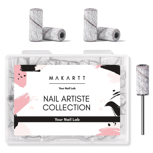 Makartt Nail Drill Sanding Bands - 100Pcs 80/120/180/240 4 Color Grit File