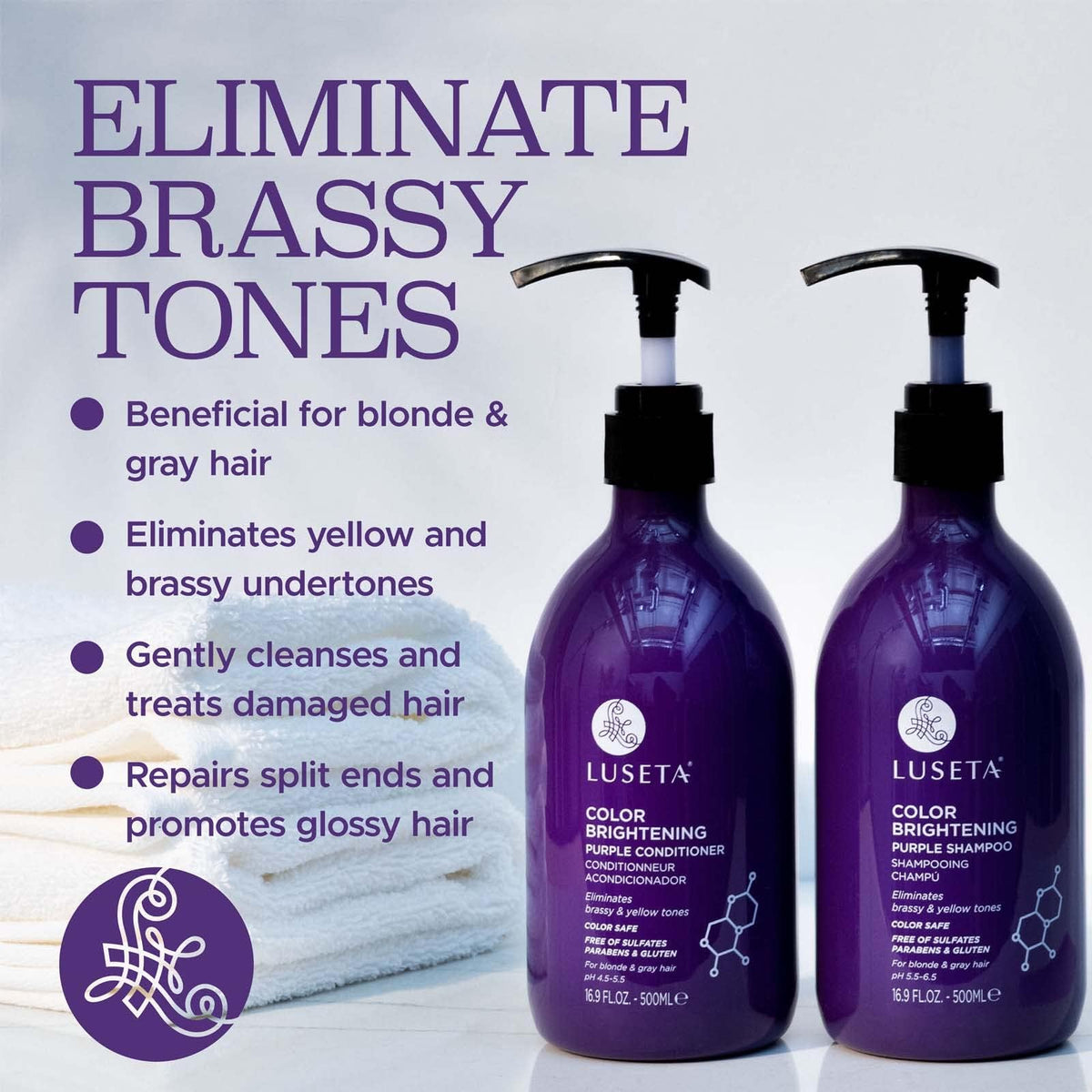 Luseta Rosemary Mint Shampoo and Conditioner Set for Hair Strengthening