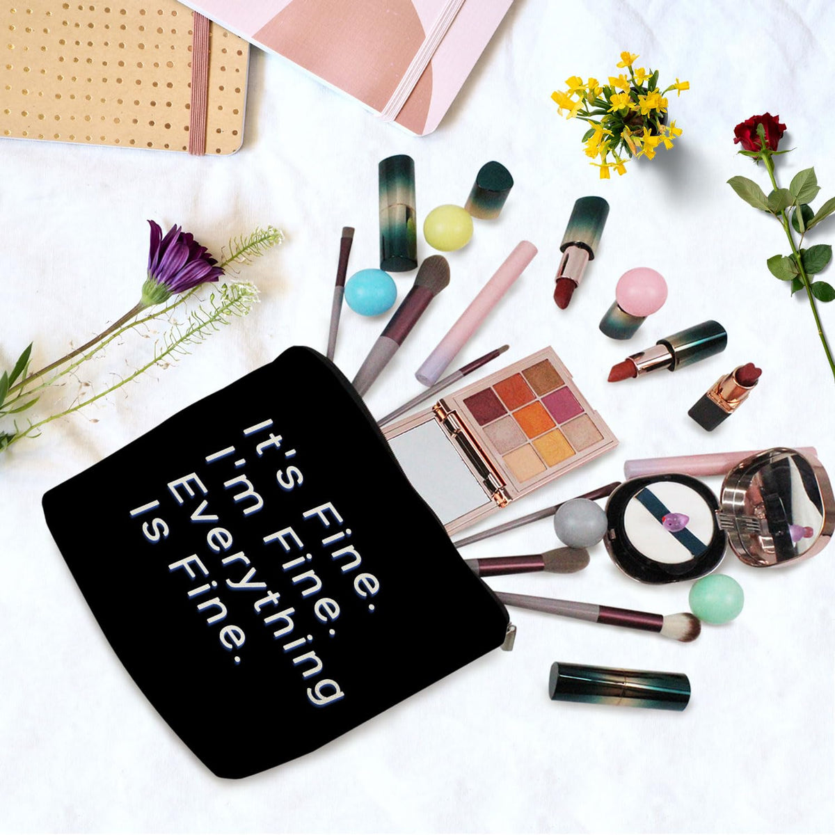 Funny Quote Print Small Cosmetic Bag -1