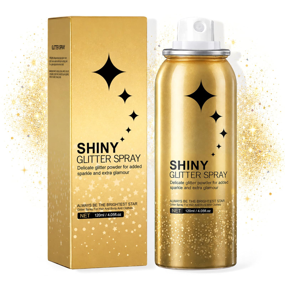 HANYWIL Body Glitter, Glitter Spray for Hair and Body, Spray, Hairspray Clothes, Long-Lasting Shimmer Suitable Stage, Festival Rave Makeup Prom 2.11 Fl Oz
