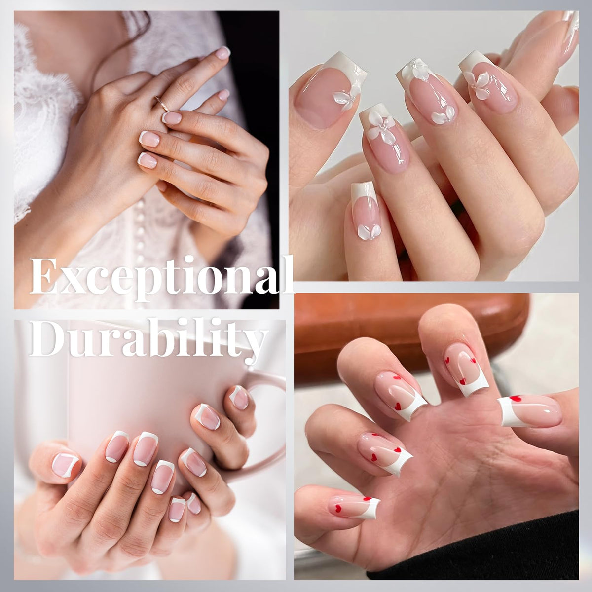 krofaue Extra Long Stiletto Nail Tips - False Clear Nais