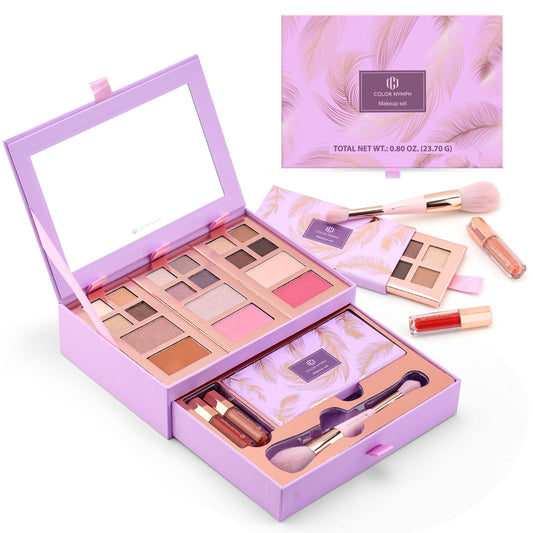 Color Nymph Makeup Kit for Teens Girls Beginners Travel Make up Set Green