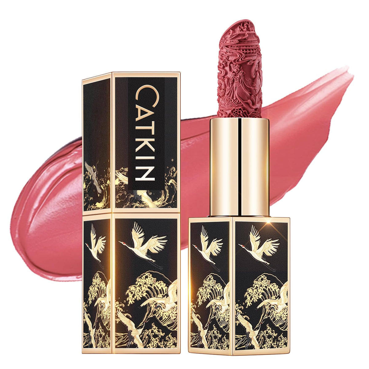 Catkin Semi-Matte Lipstick Hydrating High Impact Color Infused with Vitamin E and Avocado Oil Smooth Soft Texture Long Lasting Matte Finish 129