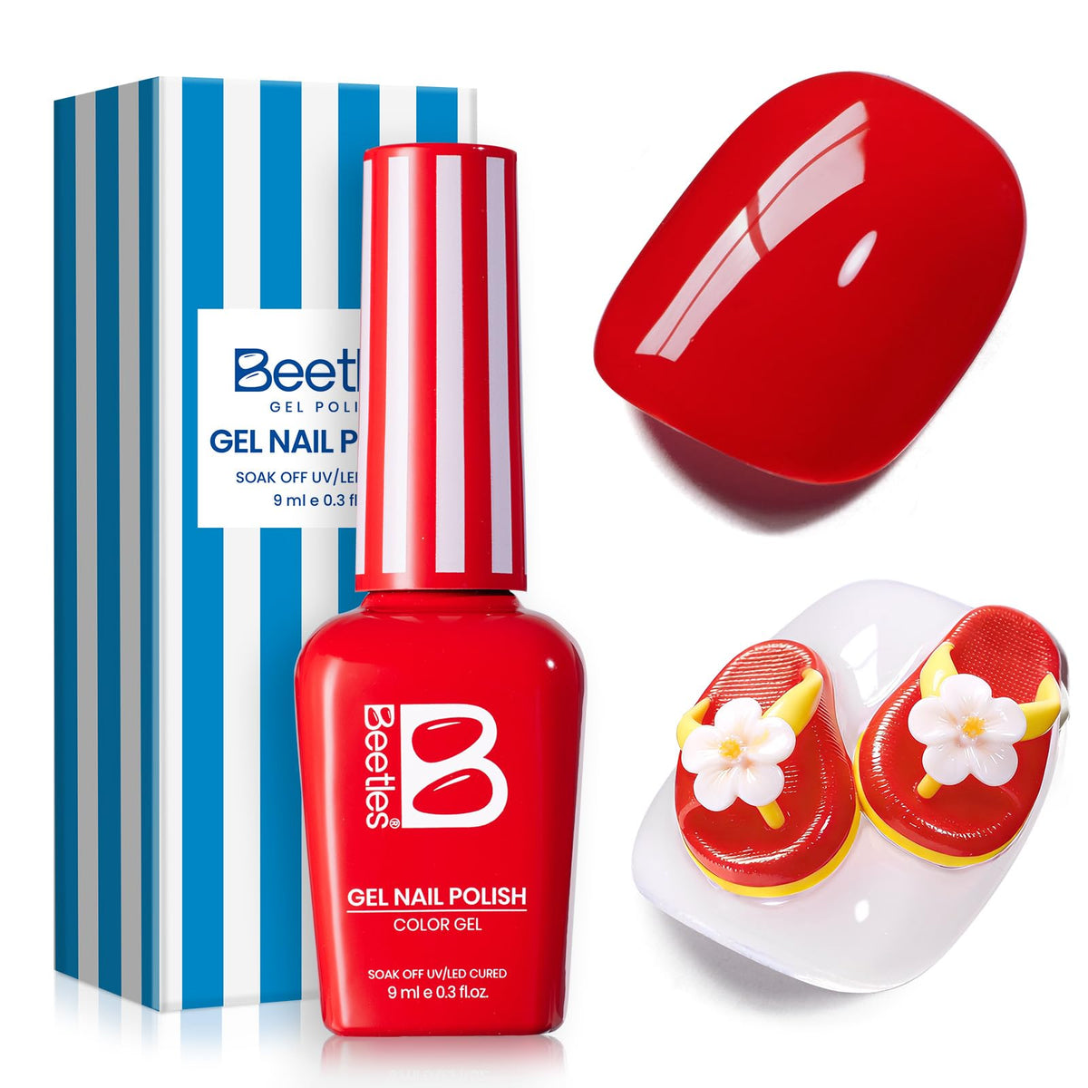 Beetles White Gel Nail Polish, 1pc 15ml White Gel Polish