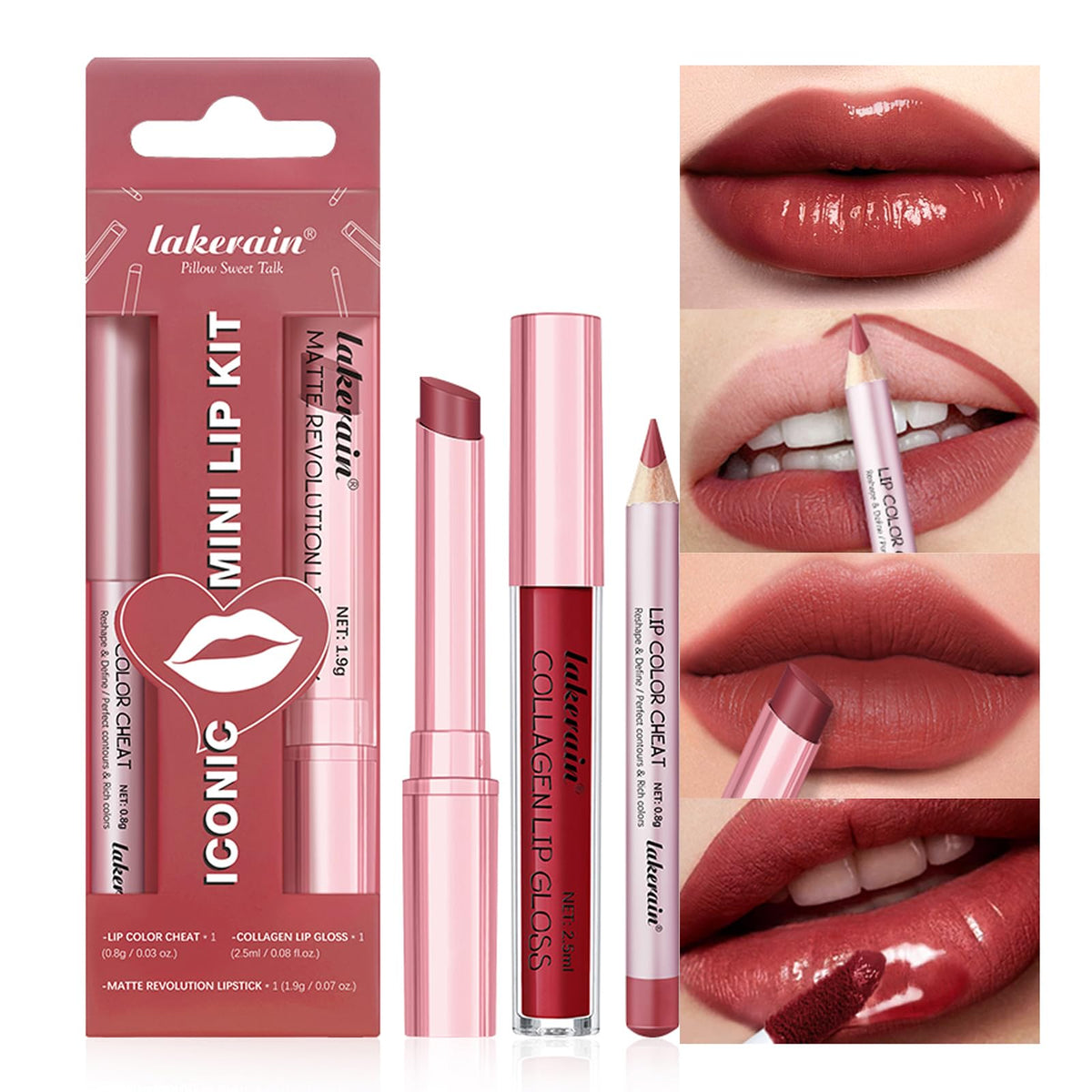 12Pcs Matte Liquid Lipstick and Lip Liner Set, Lip Makeup Combo (Set A)