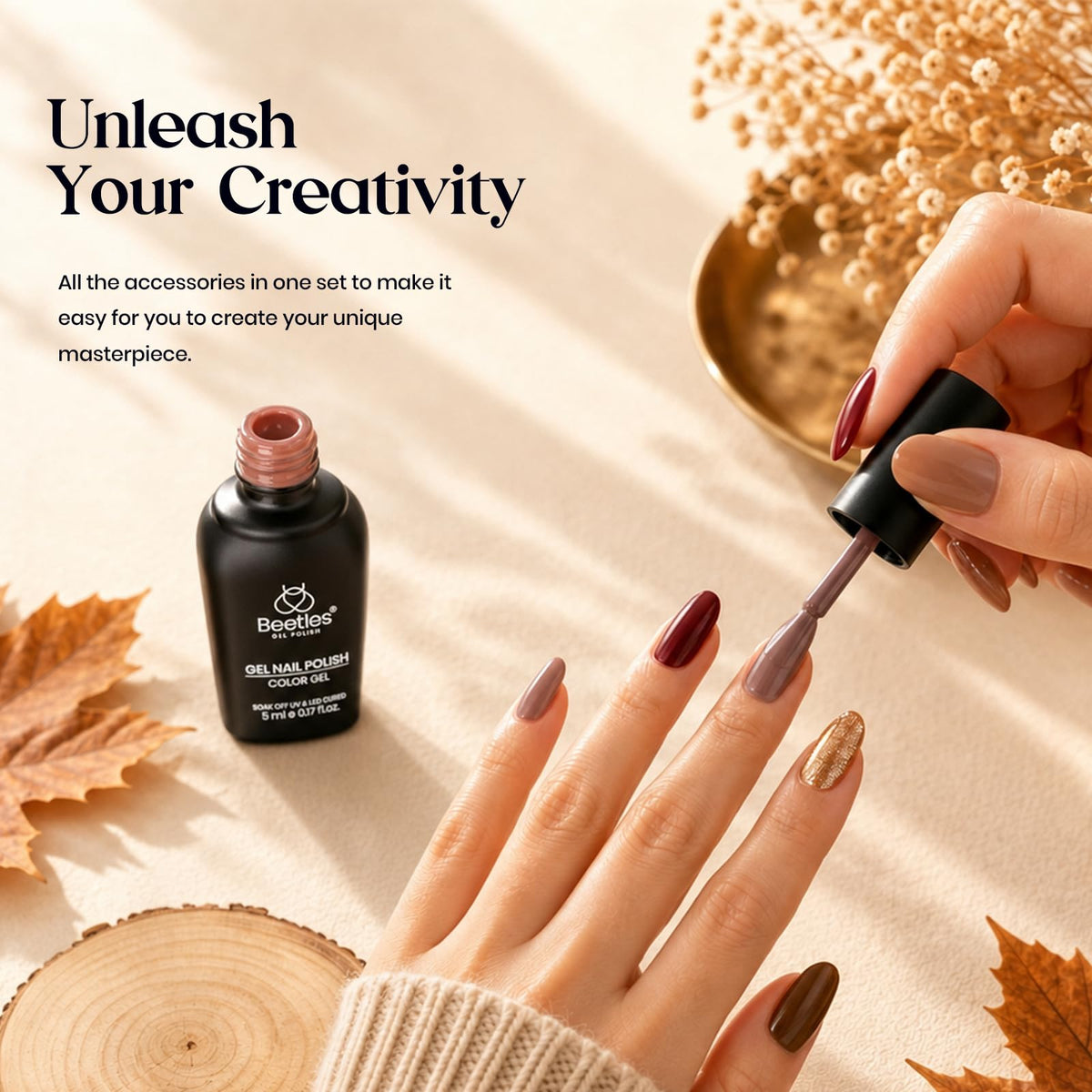 Beetles Fall Gel Polish Set, Fingertip Palette Collection, 32 Colors
