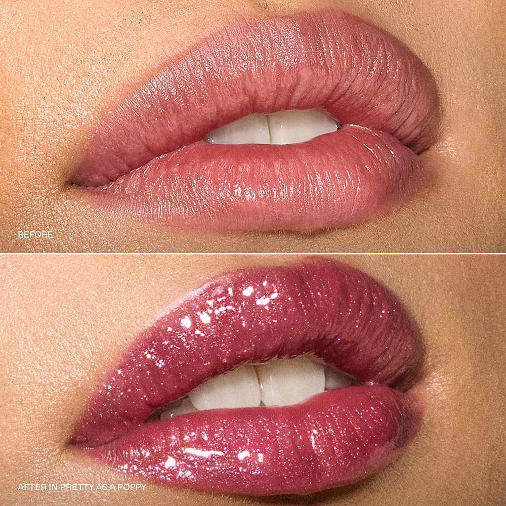 r.e.m. beauty Wicked: For Good | Poppy Plumping Lip Gloss | Instant Plumping Effect for Hydrated, Softer and Smoother Lips | Silky, Non-Sticky Feel | 0.34 Fl Oz