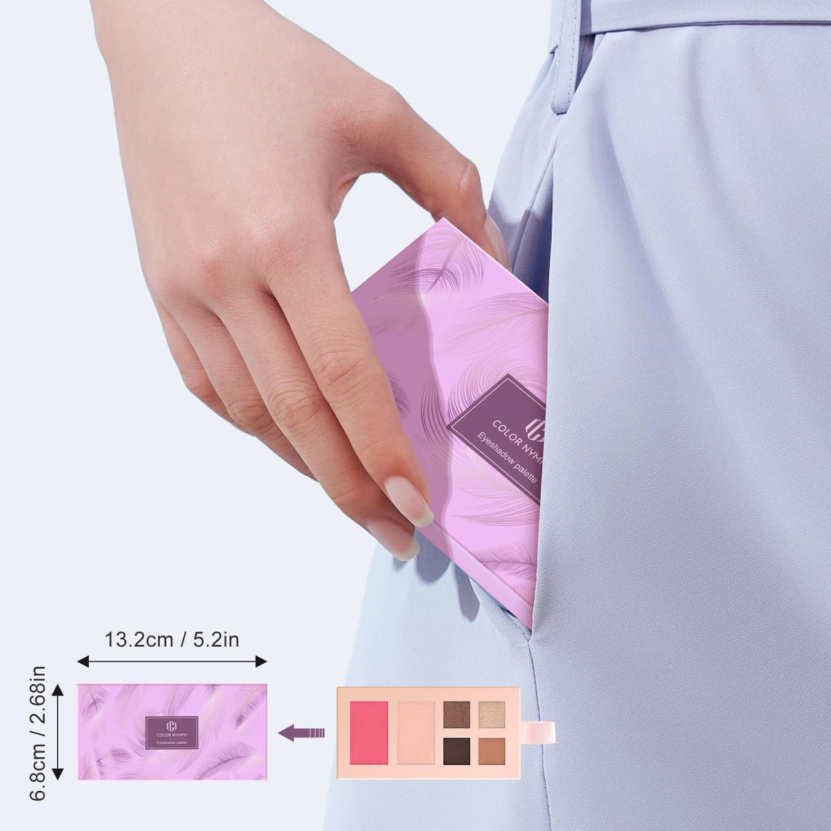 Color Nymph Makeup Kit for Teens Girls Beginners Travel Make up Set Green
