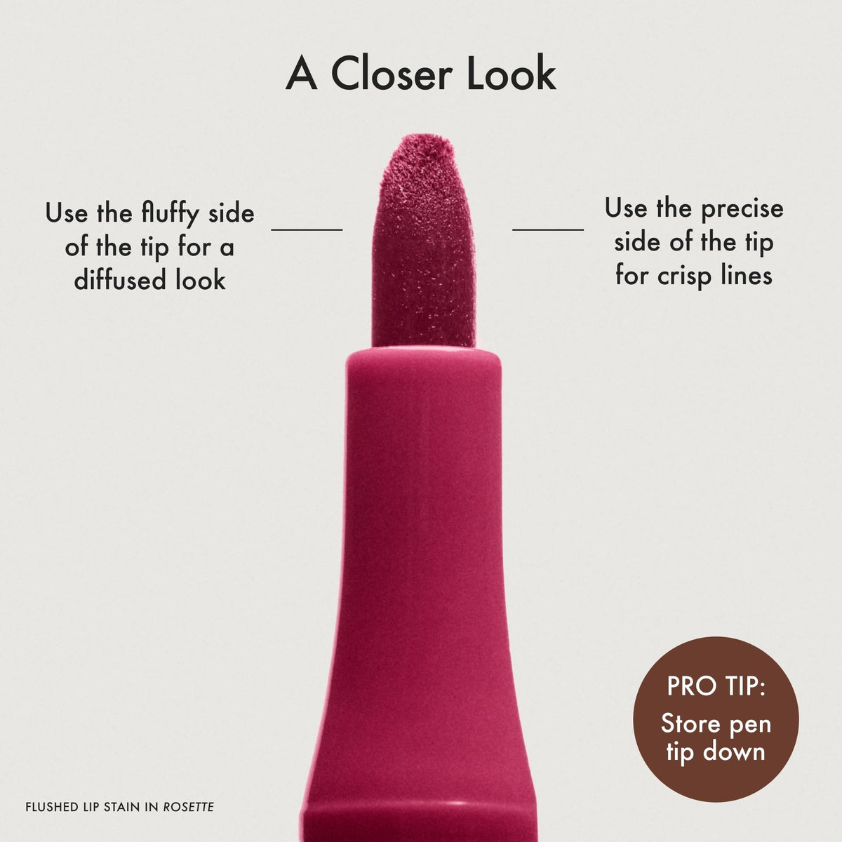 Summer Fridays Flushed Lip Stain Liner, 12hr Wear & Transfer-Proof, Rosette
