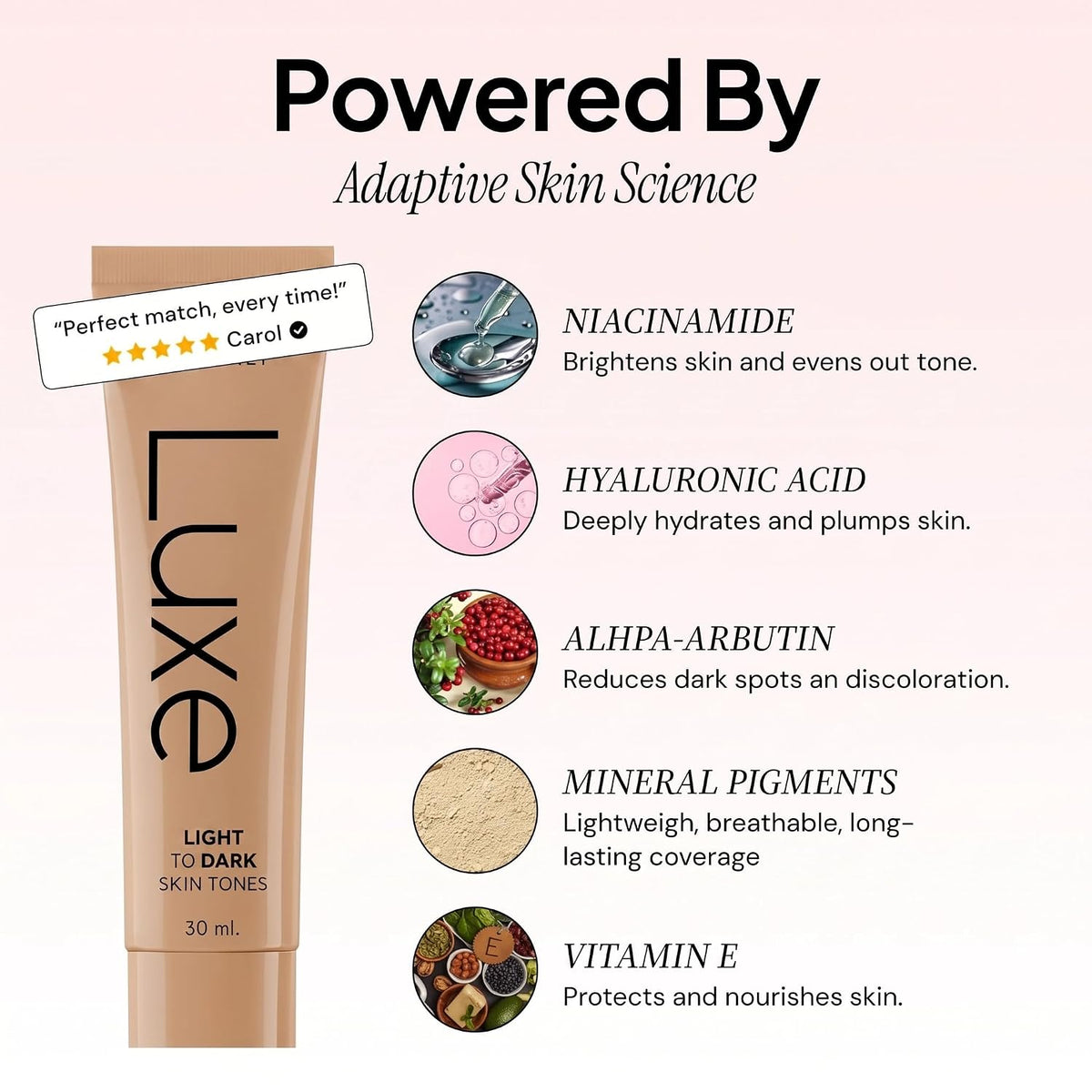 Luxe Color Changing Foundation – Light