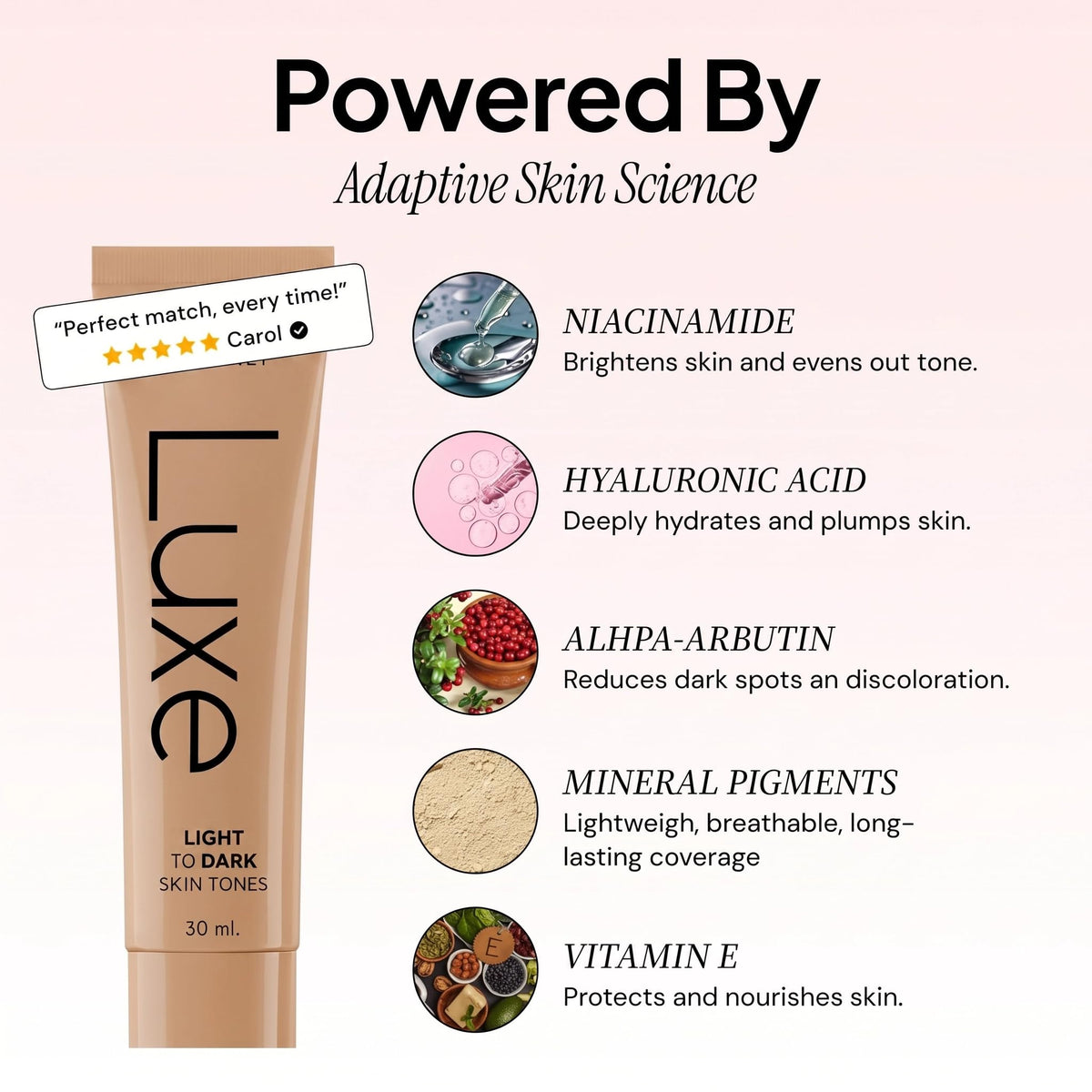 Luxe Color Changing Foundation – Light