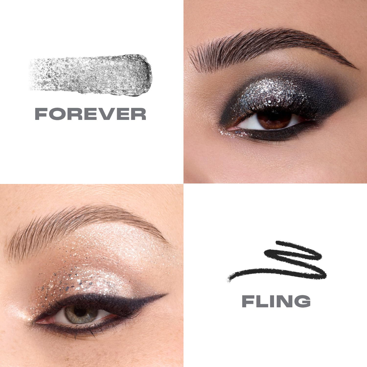 Morphe Mixed Signals Dual-Ended Eyeshadow Stick - Cream Eyeshadow Pigment & Chrome Liquid Flakes for Bold, Layered Eye Makeup Looks - Committed/Conflicted (0.028 oz)