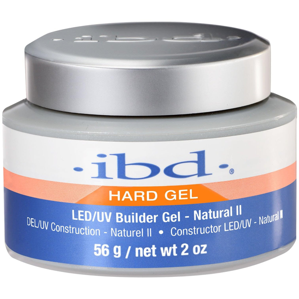 IBD Hard Gel LED/UV Builder Gel – Clear, Nail Extension & Overlay Gels, Strong Acrylic Finish, Professional Quality, 2 oz, 1 Pack
