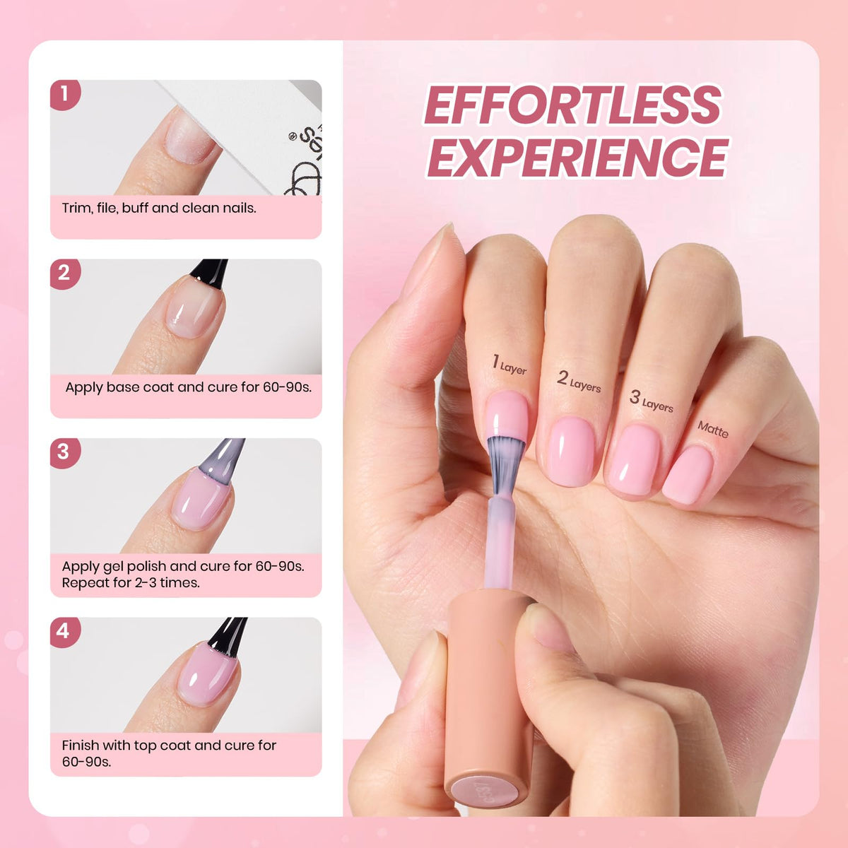 beetles Gel Polish Whispers of Love Jelly Gel Nail Polish Set, 6 Colors