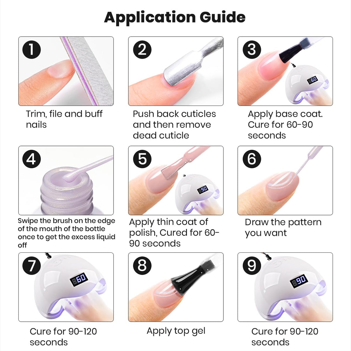 RARJSM Metallic Gel Liner Nail Art Silver Bronze Gold 2pcs Set Mirror Chrome 3D Effect Gel Nail Polish 8ml Build in Thin Brush Metal Painted Drawing Stripper Gelpolish Curing Requires for Home Salon