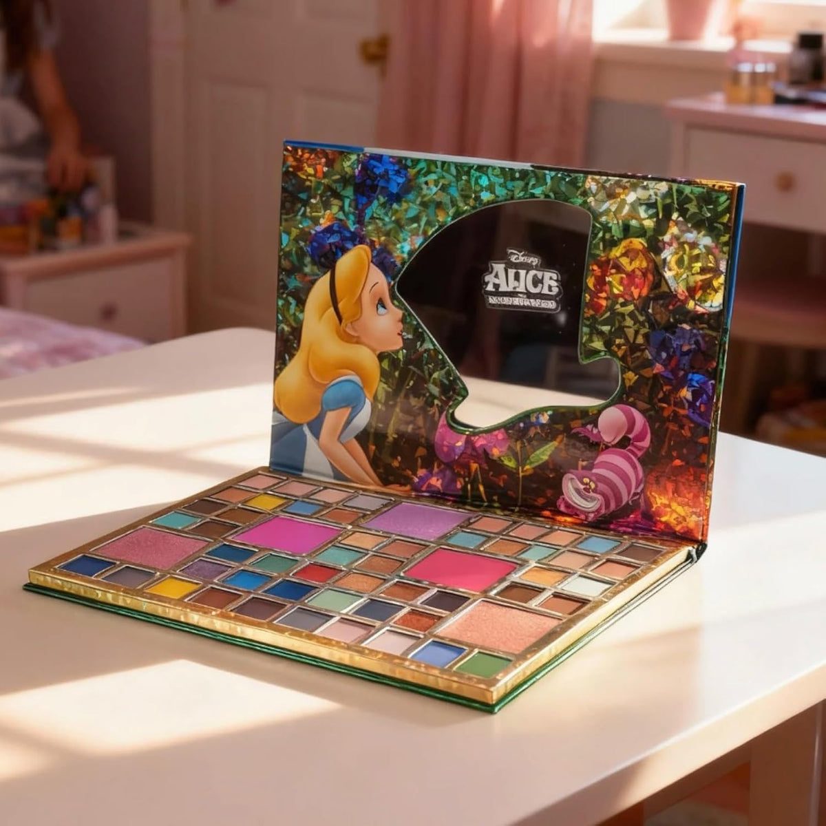 Alice in Wonderland 55-Well Face Palette, Eyeshadow, Ages 13+
