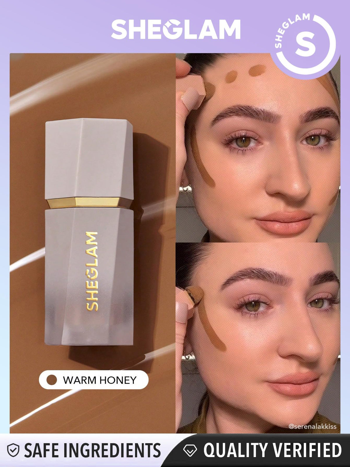 SHEGLAM Sun Sculpt Cool Toned Liquid Contour Stick Long Lasting Cream Bronzer Makeup - 01 Soft Tan